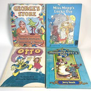 Parents Magazine Press Books Lot of 4 1980s Otto George's Store Miss Mopp